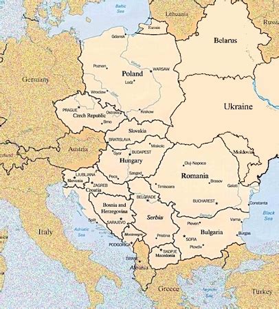 Eastern Europe Countries, Map & Population .